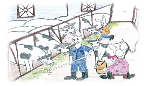 רפת מעלה החמישה- ציור עדי לוי